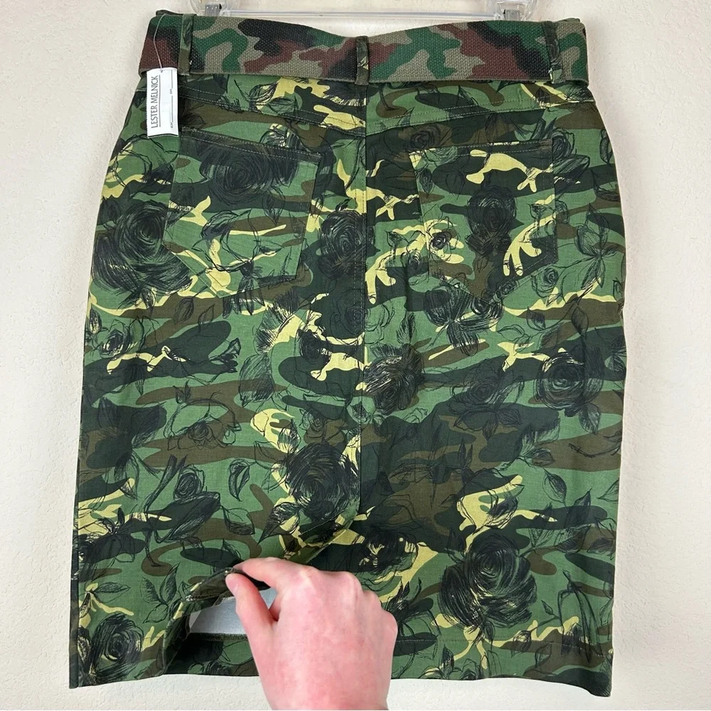 Mesmerize Camo & Floral Jean Pencil Skirt - Picture 5 of 7